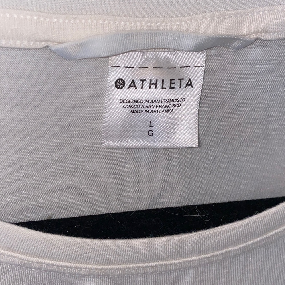 Athleta Classic White Tee with open back - Picture 2 of 4